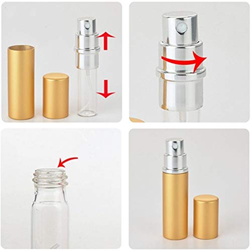 Atomizador Perfume Vaporizador Perfume Recargable Botella de Spray a Prueba de Fugas Accesorios de Viaje Botella de Perfume Recargable Red