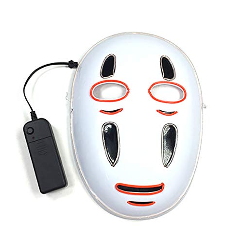 ATYBQ Máscara LED De Halloween Capitán América Bat-Man Sin Rostro Masculino Thriller Horror Máscara De Fiesta De Disfraces para Adultos 0926(Color:Segundo)