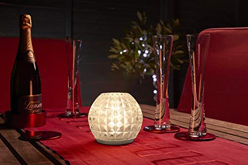 Auraglow Lámpara de Mesa Con Cable Inalámbrico con Luz LED Recargable Cambiante de Colores y Blanca (VOGUE)