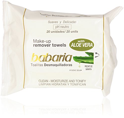 Babaria Aloe Vera Toallitas Desmaquillantes PH Neutro - 20 Unidades