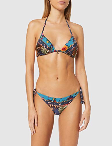 Banana Moon Jida Limonada Braguita de Bikini, Azul (Caraibes Dolcevita Hur44), 135 (Talla del Fabricante: XL44) para Mujer