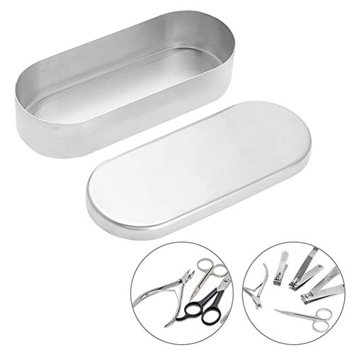 Bandeja dental de esterilizador de herramientas, herramientas multifuncionales portátiles de manicura de contenedor de desinfección de caja de esterilización para manicura y decapante (16,5 cm)