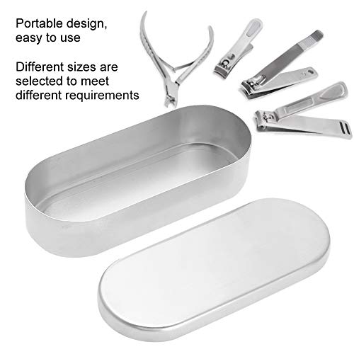 Bandeja dental de esterilizador de herramientas, herramientas multifuncionales portátiles de manicura de contenedor de desinfección de caja de esterilización para manicura y decapante (16,5 cm)