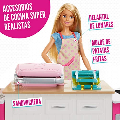 Barbie-FRH73 Barbie Quiero Ser Superchef, Muñeca Rubia con Cocina y Accesorios, multicolor Mattel GWY53 , color/modelo surtido