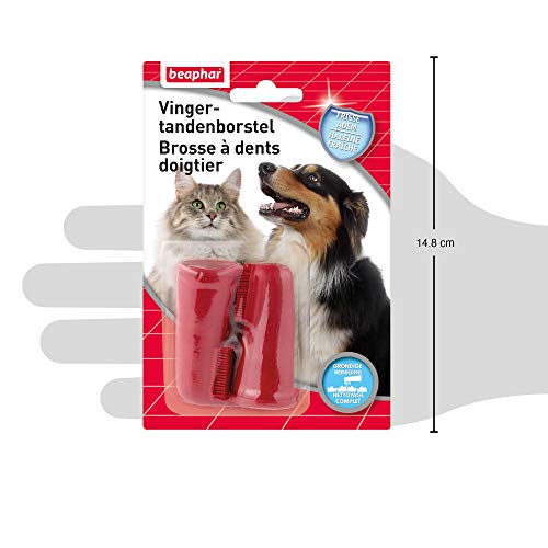 Beaphar – buccafresh, Cepillo de Dientes Doigtier – Higiene Bucodental – Perro y Gato