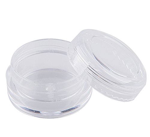 Bekith - Juego de 108 tarros de plástico para cosméticos (3 gramos/3 ml, con tapa)