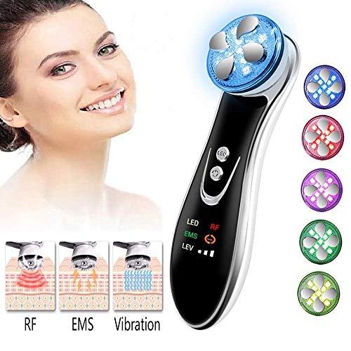 Belleza Instrumento 4 en 1 R-F piel de apriete de dispositivos envejecimiento de la máquina de alta frecuencia anti Con 5 del color for la luz remover las arrugas de la piel Cuidado de la belleza de s