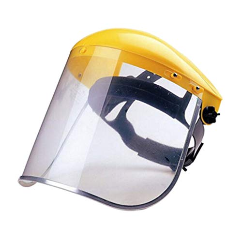 BESPORTBLE 2 Piezas Motosierra Casco Protector Facial Trinquete Ajustable Transparente Cara Completa Visera Protectora Tocados para Trabajo Industrial