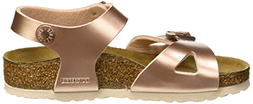 Birkenstock Rio, Sandalia con Pulsera para Niñas, Marrón (Electric Metallic Copper Electric Metallic Copper), 35 EU