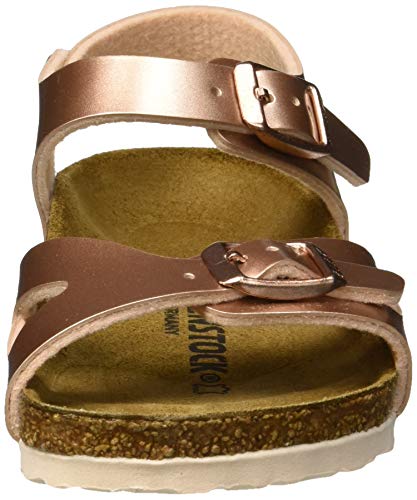 Birkenstock Rio, Sandalia con Pulsera para Niñas, Marrón (Electric Metallic Copper Electric Metallic Copper), 35 EU