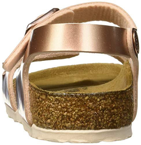 Birkenstock Rio, Sandalia con Pulsera para Niñas, Marrón (Electric Metallic Copper Electric Metallic Copper), 35 EU