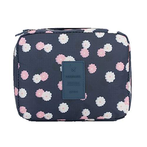 Bolsa de maquillaje multifuncional, portátil, bolsa de almacenamiento portátil, pequeña impermeable, adecuada para el viaje, en casa. Melonenrote Blume