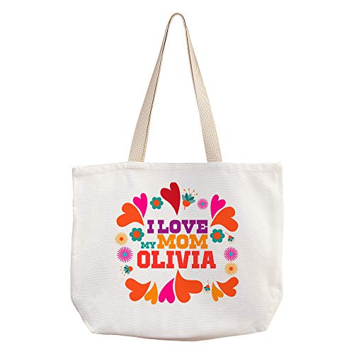 Bolsa Playa Mujer Personalizada con Nombre/Texto. Regalos Dia de la Madre Personalizados. Varios diseños. Love Mom