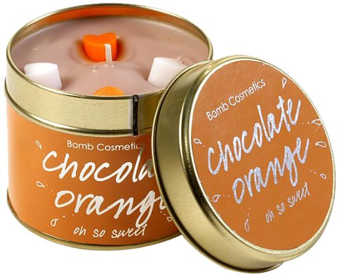 Bomb Cosmetics - Vela aromática en Lata (Aroma de Chocolate y Naranja)