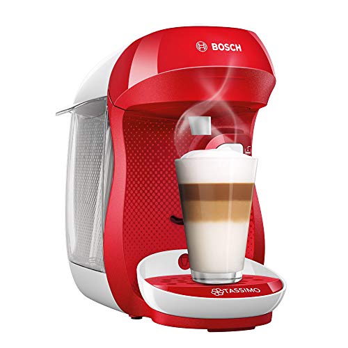 Bosch TAS1006 TASSIMO Happy Cafetera cápsulas, 1400 W, color rojo