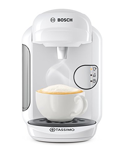 Bosch TAS1404 Tassimo Vivy 2 - Cafetera Multibebidas Automática de Cápsulas, Diseño Compacto, color Blanco, Única