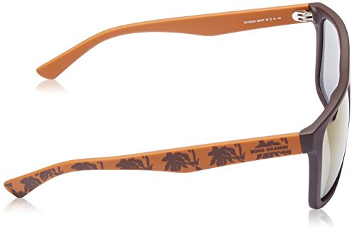 Boss Orange BO 0253, Gafas de sol Unisex - Adulto, BRW PTTRNORG WITH COPPER SP LENS, 56 mm
