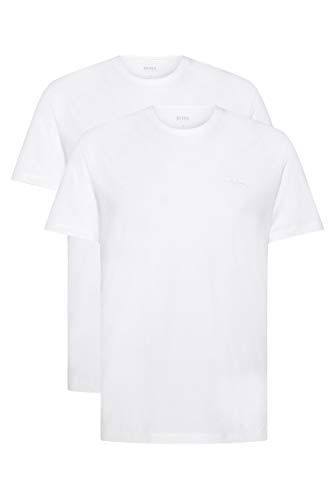 BOSS T-shirt Rn 2p Co Camiseta, Blanco (White 100), X-Large (Pack de 2) para Hombre