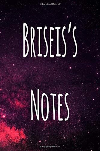 Briseis's Notes: Personalised Name Notebook - 6x9 119 page custom notebook- unique specialist personalised gift!