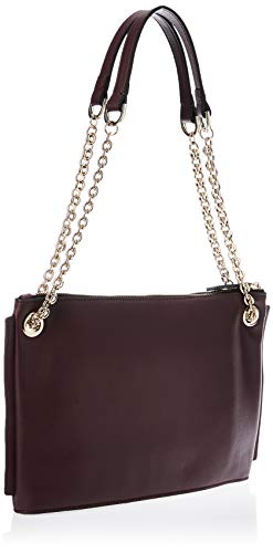 Calvin Klein Chained Conv Shoulderbag, Bolso de Hombro para Mujer, Rojo (Merlot), 50x19x28 centimeters (W x H x L)