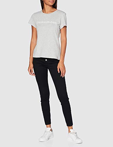 Calvin Klein High Rise Super Skinny Ankle Vaqueros Straight, Negro (Da091 Clean Black Shank 1by), Talla Única (Talla del Fabricante: Ni30) para Mujer