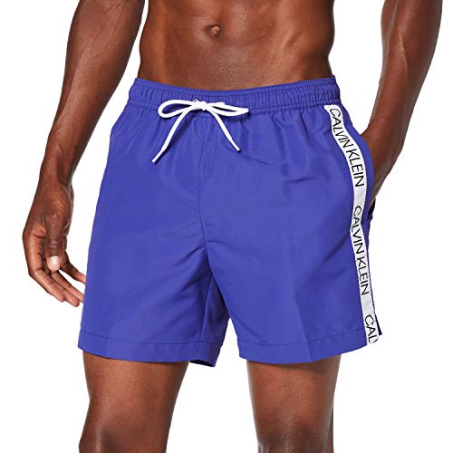 Calvin Klein Medium Drawstring Pantalones Cortos, Azul (Clematis Blue Cdt), Small (Pack de 2) para Hombre