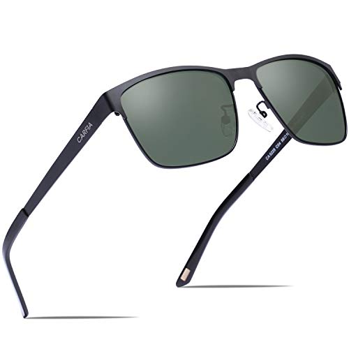 Carfia Gafas de Sol Polarizadas de Estilo Retro Metal de UV400 Protección para Deporte y Aire Libre Ciclismo Golf