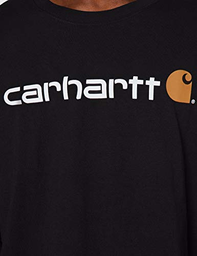 Carhartt Long-Sleeve Workwear Signature Graphic T-Shirt-Core Logo Camiseta, Black, XS para Hombre