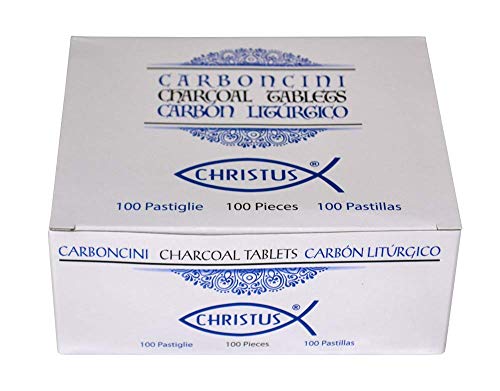 Christus - Carboncillo de incienso, 40 mm, rápido encendido y larga duración
