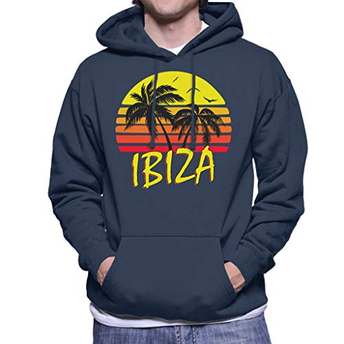 Cloud City 7 Ibiza Vintage Sun Men's Hooded Sweatshirt