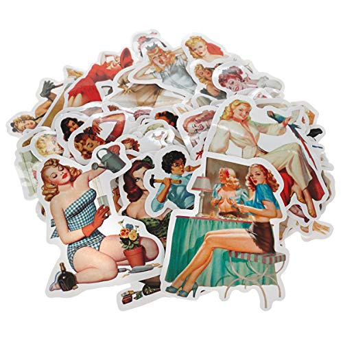 CoolChange Pegatinas Pin up en Vinilo, 50 Unidades