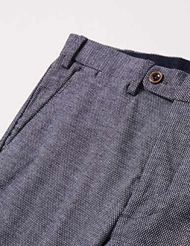 Cortefiel C2BCS Pantalon Hilo Tintado, Hombre, Azul (Marine blue) (Tamaño del fabricante:38)