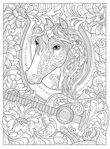 Creative Haven Dream Horses Coloring Book (Creative Haven Colouring Book)