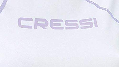 Cressi Rash Guard Camiseta con Filtro de Protección UV UPF 50+, Mujer, Blanco, M