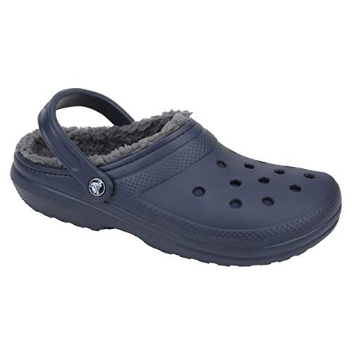 Crocs Classic Lined Clog, Zuecos Unisex Adulto, Azul (Navy/Charcoal), 41/42 EU