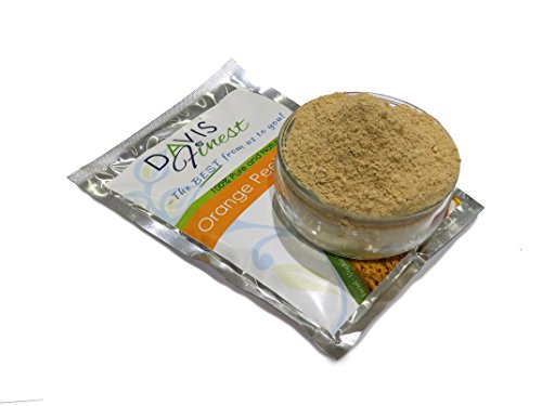 Davis Finest Orange Peel Powder, Natural Face Lightening Brightening Pore Cleansing Oily Acne Prone Skin Treatment Mask, Even Skin Tone 100g