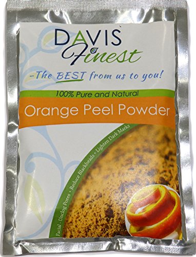 Davis Finest Orange Peel Powder, Natural Face Lightening Brightening Pore Cleansing Oily Acne Prone Skin Treatment Mask, Even Skin Tone 100g