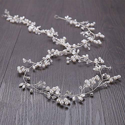 Diadema para novia, 3 unidades, de cristal, con perlas plateadas, estilo vintage, para mujeres y niñas en bodas, fiestas o eventos casuales