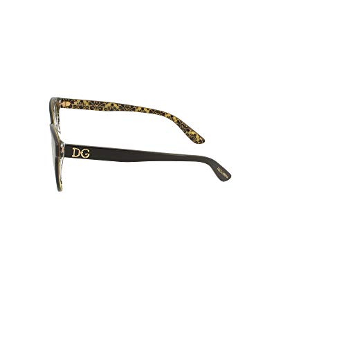 Dolce & Gabbana Gafas de Vista PRINTED DG 3320 BLACK GOLD DAMASCO 53/17/140 mujer