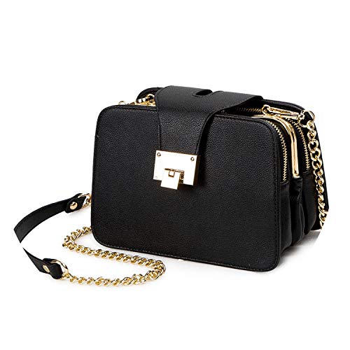 Dreamer-star-handbag Bolso de mano para mujer con hebilla de metal, Negro (Negro), Talla única