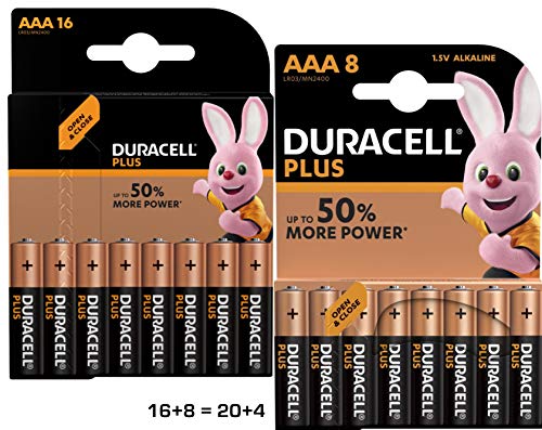 Duracell Plus Power Single-Use Battery AAA Alcalino 1,5 V - Pilas (Single-Use Battery, AAA, Alcalino, Cilíndrico, 1,5 V, 24 Pieza(s))