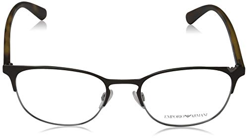 Emporio Armani 0EA1059 Monturas de gafas, Matte Brown/Gunmetal, 53 para Hombre