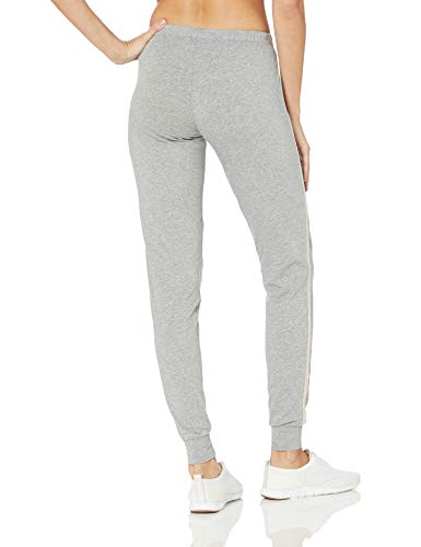 Emporio Armani Women Visibilidad Sparkle Logo Sparkle Pantalón Lounge con Puños, Gris XS - Tamaño 6 Gris