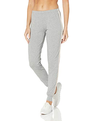 Emporio Armani Women Visibilidad Sparkle Logo Sparkle Pantalón Lounge con Puños, Gris XS - Tamaño 6 Gris