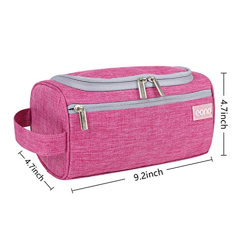 Eono by Amazon - Bolsas de Aseo Neceser Avion Unisexo Neceseres de Viaje Toiletry Bag Neceser Maquillaje con Gancho para Colgar Bolsa de Cosmético Impermeable Organizador de Viaje, Fucsia