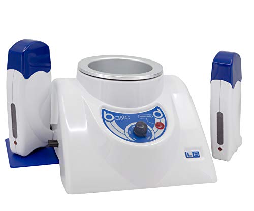 EPILWAX S.A.S - Calentador de cera depilatoria combinado (recipiente de 800 ml para cera tibia o tradicional y 2 roll-on de 100 ml)