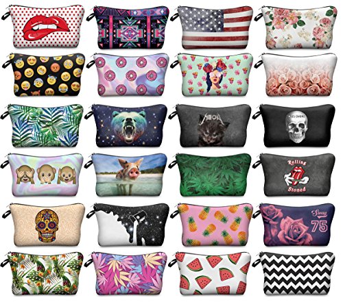 Estuches plumier Multicolor Bolsa de Aseo Estuche Make Up Bag Emoji Kiss [009]