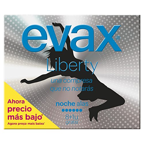 Evax Liberty Compresas de Noche con Alas - 9 unidades