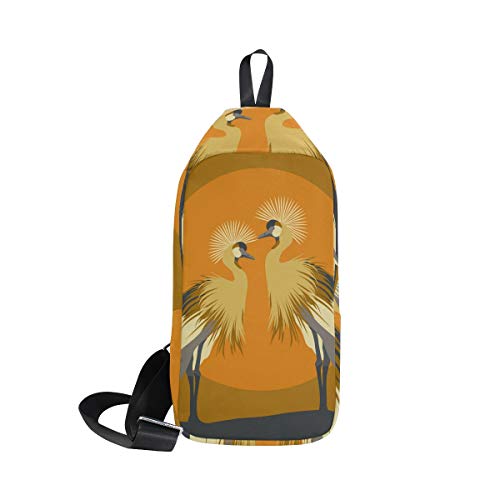 EZIOLY Mochila de Hombro con grulla de Shadoof para jóvenes galantes, Bolsa Cruzada para Viajes, Senderismo, para Hombres y Mujeres