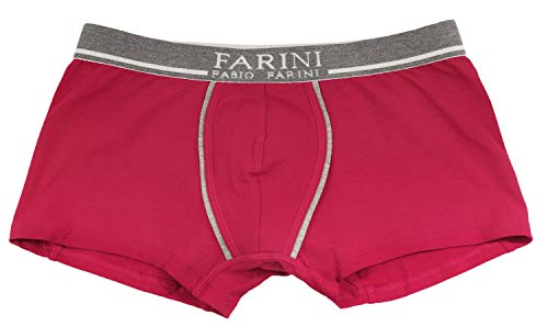 Fabio Farini - Calzoncillos para Hombres Calzoncillos Retro de 4 Paquetes, Hechos de algodón, cómodos y Extensibles. 1x Rojo 1x Negro 1x Gris 1x Azul XL